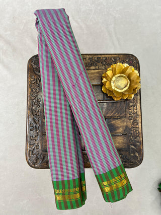 GADWAL PURE COTTON SMALL BORDER HANDLOOM SAREE