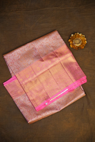 KANCHIPURAM PURE SILK TISSUE BROCADE SAREE