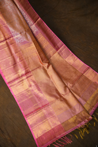 KANCHIPURAM PURE SILK TISSUE BROCADE SAREE