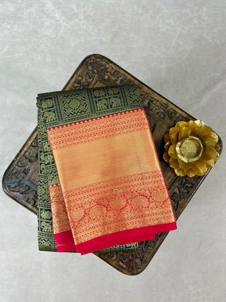 SEMI KANCHI BROCADE SAREE
