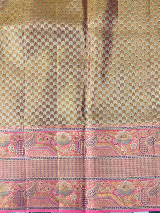 KANCHIPURAM PURE SILK TISSUE BROCADE SAREE