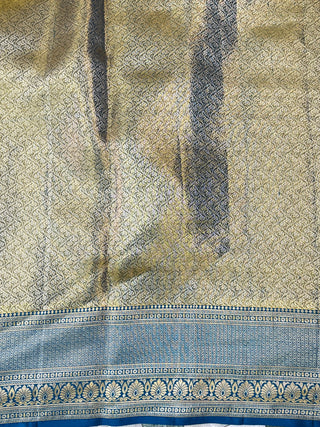 KANCHIPURAM PURE SILK TISSUE BROCADE SAREE