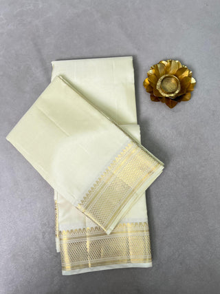 GADWAL DHOTI PURE SILK HANDLOOM 3PC SET