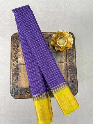 GADWAL PURE COTTON CHECKS HANDLOOM SAREE