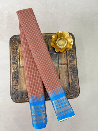 GADWAL PURE COTTON CHECKS HANDLOOM SAREE