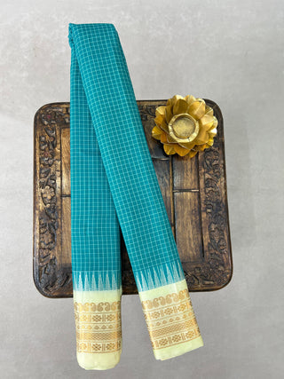 GADWAL PURE COTTON CHECKS HANDLOOM SAREE