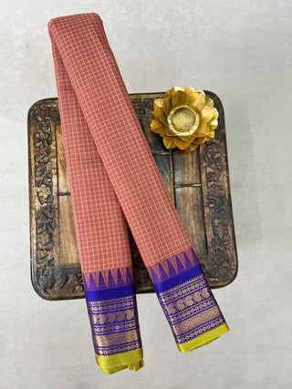 GADWAL PURE COTTON CHECKS HANDLOOM SAREE