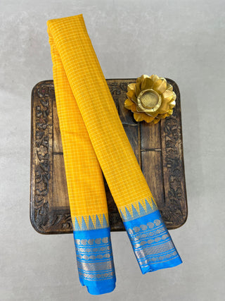 GADWAL PURE COTTON CHECKS HANDLOOM SAREE