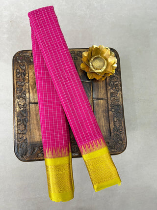 GADWAL PURE COTTON CHECKS HANDLOOM SAREE