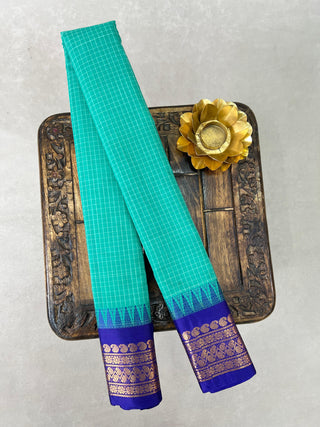 GADWAL PURE COTTON CHECKS HANDLOOM SAREE