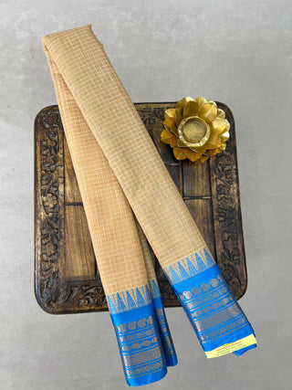 GADWAL PURE COTTON CHECKS HANDLOOM SAREE