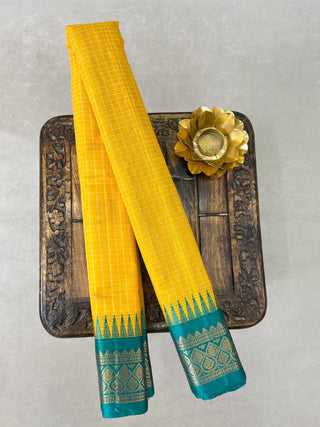 GADWAL PURE COTTON CHECKS HANDLOOM SAREE