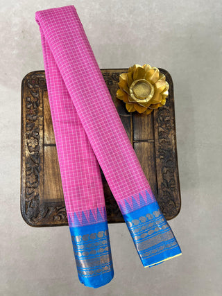 GADWAL PURE COTTON CHECKS HANDLOOM SAREE