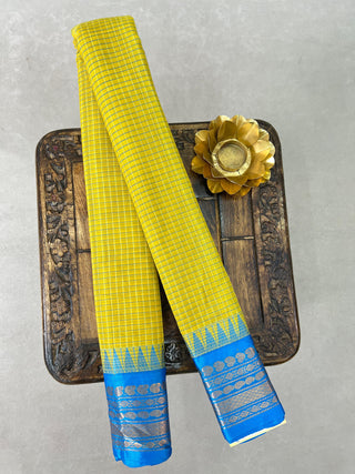 GADWAL PURE COTTON CHECKS HANDLOOM SAREE