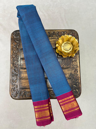 GADWAL PURE COTTON SMALL BORDER HANDLOOM SAREE