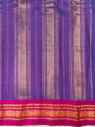 GADWAL PURE COTTON SMALL BORDER HANDLOOM SAREE