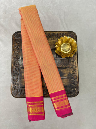 GADWAL PURE COTTON SMALL BORDER HANDLOOM SAREE