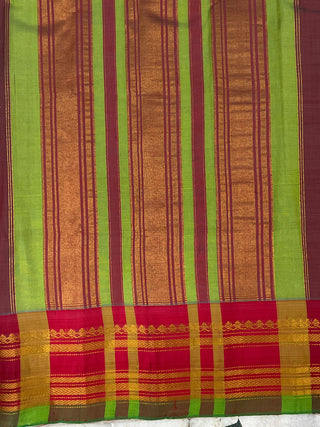 GADWAL PURE COTTON SMALL BORDER HANDLOOM SAREE