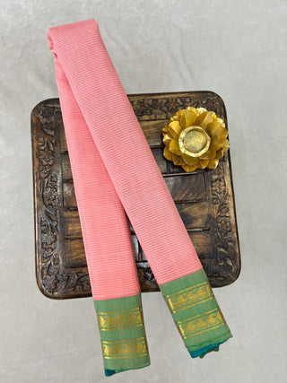 GADWAL PURE COTTON SMALL BORDER HANDLOOM SAREE