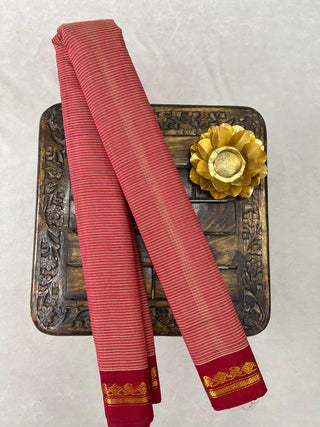 GADWAL PURE COTTON SMALL BORDER HANDLOOM SAREE