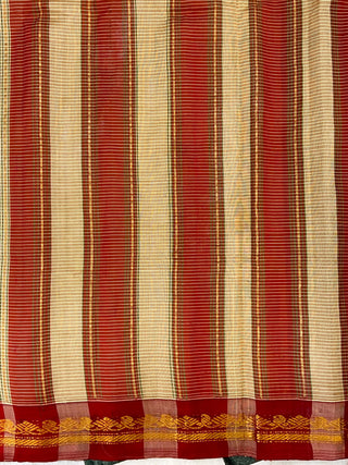 GADWAL PURE COTTON SMALL BORDER HANDLOOM SAREE