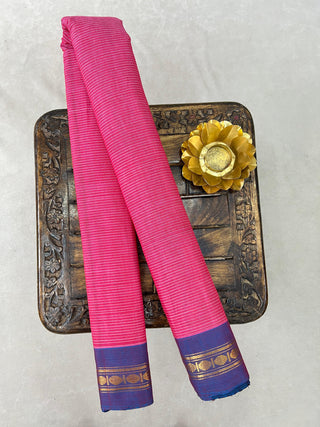 GADWAL PURE COTTON SMALL BORDER HANDLOOM SAREE