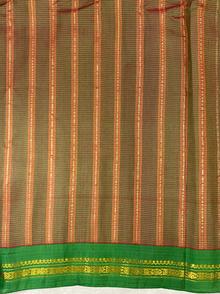 GADWAL PURE COTTON SMALL BORDER HANDLOOM SAREE