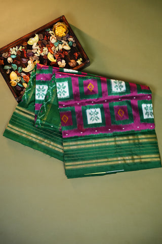 POCHAMPALLY IKKAT PURE SILK HANDLOOM SAREE