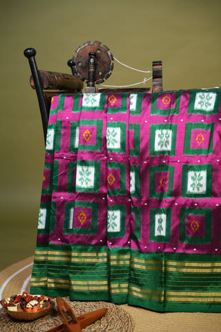 POCHAMPALLY IKKAT PURE SILK HANDLOOM SAREE