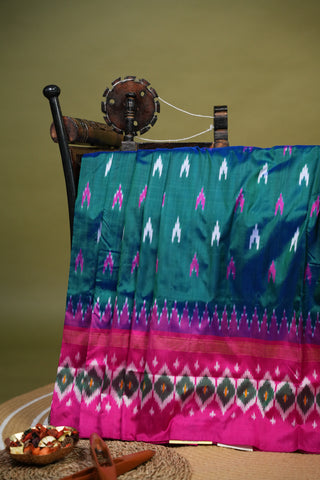 POCHAMPALLY IKKAT PURE SILK HANDLOOM SAREE