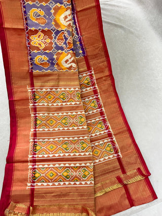 POCHAMPALLY IKAT PURE SILK TISSUE HANDLOOM SAREE