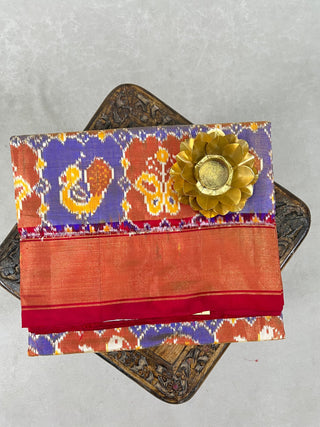 POCHAMPALLY IKAT PURE SILK TISSUE HANDLOOM SAREE