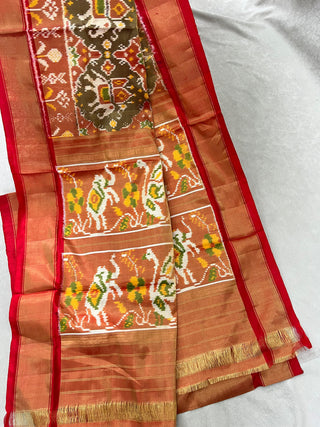 POCHAMPALLY IKAT PURE SILK TISSUE HANDLOOM SAREE