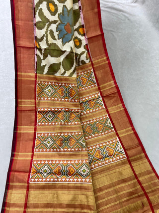 POCHAMPALLY IKAT PURE SILK TISSUE HANDLOOM SAREE