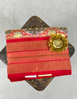POCHAMPALLY IKAT PURE SILK TISSUE HANDLOOM SAREE