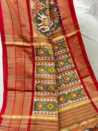 POCHAMPALLY IKAT PURE SILK TISSUE HANDLOOM SAREE