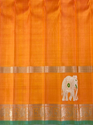 GADWAL PURE SILK GAP BORDER HANDLOOM SAREE