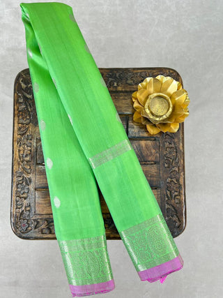 GADWAL PURE SILK GAP BORDER HANDLOOM SAREE