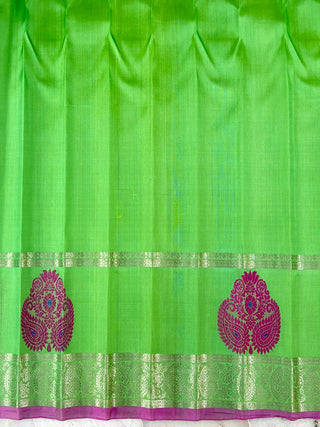 GADWAL PURE SILK GAP BORDER HANDLOOM SAREE