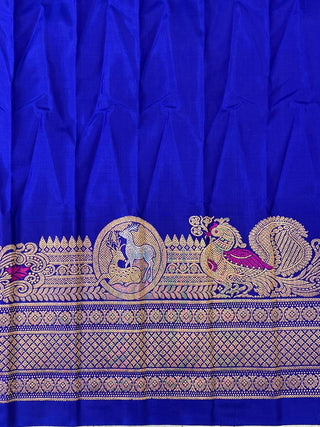 GADWAL PURE SILK HANDLOOM SAREE WITH MAHARANI TURNING BORDER