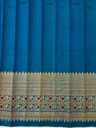 GADWAL PURE SILK HANDLOOM SAREE WITH MAHARANI TURNING BORDER