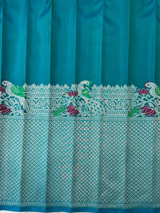 GADWAL PURE SILK HANDLOOM SAREE WITH MAHARANI TURNING BORDER