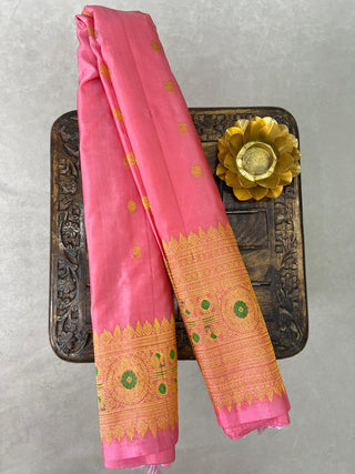 GADWAL PURE SILK HANDLOOM SAREE WITH MAHARANI TURNING BORDER
