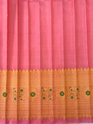 GADWAL PURE SILK HANDLOOM SAREE WITH MAHARANI TURNING BORDER