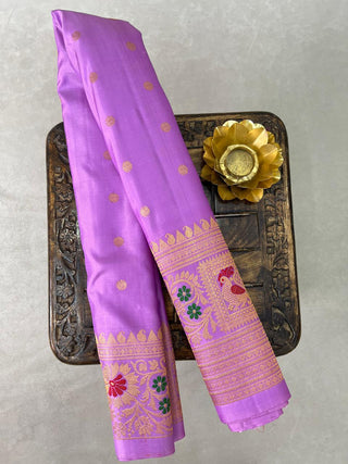 GADWAL PURE SILK HANDLOOM SAREE WITH MAHARANI TURNING BORDER