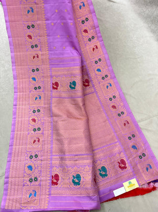 GADWAL PURE SILK HANDLOOM SAREE WITH MAHARANI TURNING BORDER