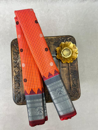 GADWAL PASTEL PURE SILK HANDLOOM SAREE