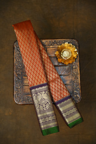 GADWAL PURE SILK BROCADE HANDLOOM SAREE