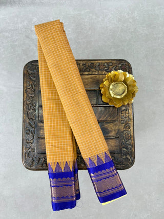 GADWAL PURE COTTON CHECKS HANDLOOM SAREE