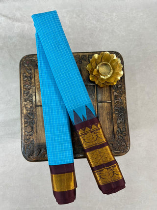 GADWAL PURE COTTON CHECKS HANDLOOM SAREE